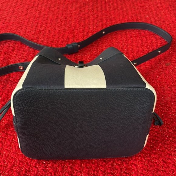 Kate Spade Marti Small Bucket Bag Even Stripe Blazer Blue - Picture 5 of 16